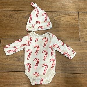 Candy Cane Onesie and Hat